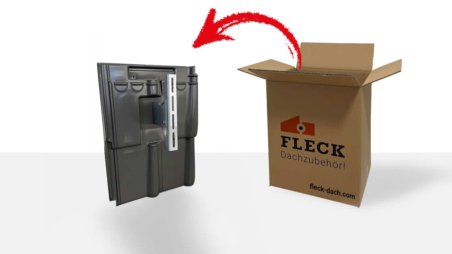 In einem Karton geliefert, fertig zur Montage. Das ist das Fix-Fertig-Prinzip von FLECK.